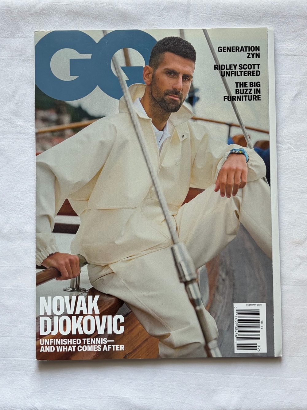 GQ Novak Djokovic “Unfinished Tennis $ Whats After” Issue February 2025 Magazine